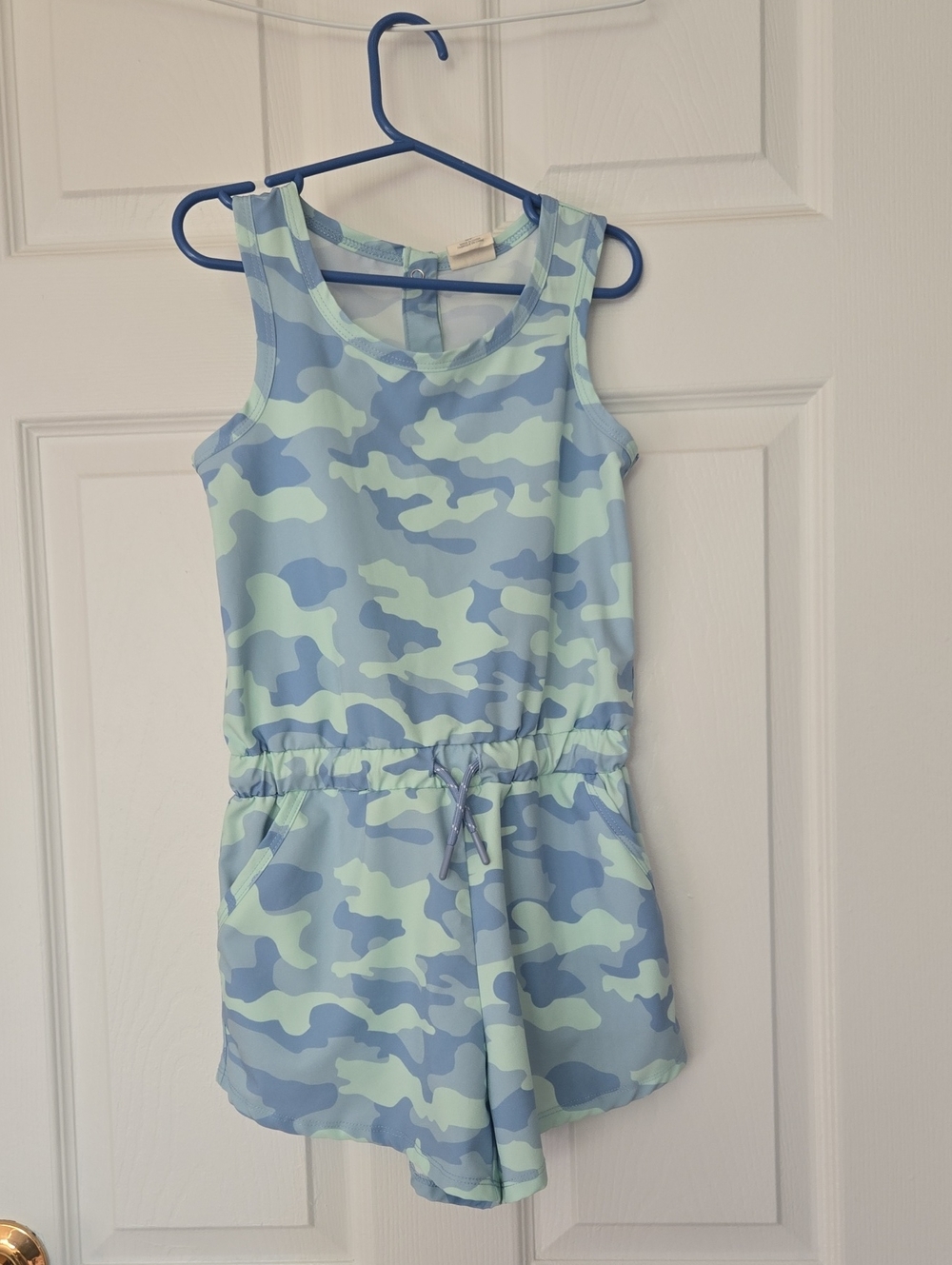 Girls' Outdoor kids Light Blue Camouflage Romper